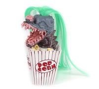 Statue tête de clown pop-corn sculptée à la main, décoration d'Halloween inspirée du film d'horreur effrayant, œuvre d'art en résine, décoration d'intérieur unique pour fête (green)