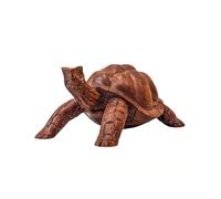 Statue Tortue de terre 30cm en bois massif sculpté main
