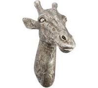 Statue : Trophée girafe mural - Amadeus - Gris - Résine Gris
