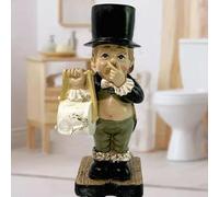 Statue Valet Papier Amusante - Support Papier Toilette Domestique pinçant Le Nez, décoration Salle de Bains & Distributeur Serviette,B-1pcs