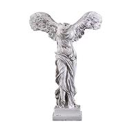 Statue Victoire De Samothrace La Déesse De Figurine avec Base, L'artisanat Et l'art De La Sculpture du Mobilier Sculpture Louvre Déco Chiffres pour Le Salon,Blanc,23cm