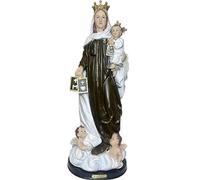 Statue Vierge Del Carmen de 61 cm de haut - Décoration catholique Vierge de Notre-Dame du Mont Carmel