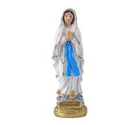 Statue Vierge Marie de Lourdes 14.5 cm Statue Vierge Religieuse - Statuette Vierge Marie en Résine Statues Notre Dame de Lourdes - Sculpture Sainte Vierge pour Prière, Autel, Communion et Baptême
