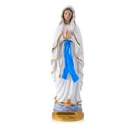Statue Vierge Marie de Lourdes 30 cm Statue Vierge Religieuse - Statuette Vierge Marie en Résine Statues Notre Dame de Lourdes - Sculpture Sainte Vierge pour Prière, Autel, Communion et Baptême