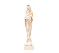 Statue Vierge Marie Mère de Jésus Madonna Albâtre Doré 31 cm