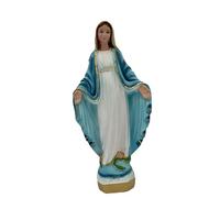 Statue Vierge Miraculeuse en plâtre de 33 cm Phosphorescent Lumineux