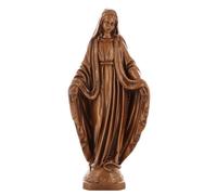 Statue Vierge Miraculeuse en résine effet bronze 30cm