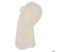 Statue visage Wonj H.24,5cm résine blanc - Atmosphera Créateur d'intérieur