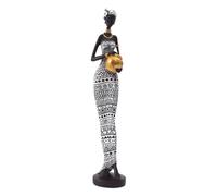 Statues africaines - Figurines tribal Lady Art de collection, sculptures en résine faites à la main | Échelle de table et décoration de manteau, pièce d'accent élégante pour salon ou bureau