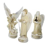 Statues - Albâtre - Coffret de 3 Archanges - Saint Michel - Saint Raphaël - Saint Gabriel