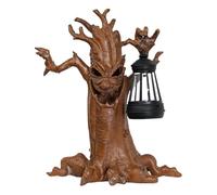 Statues Arbre Halloween Extérieur - Sculpture Arbre Effrayant avec Lanterne Solaire | Décoration Extérieure Effrayante pour Allée Porche Jardin Patio Fête Intérieur Extérieur