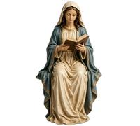 Statues catholiques pour la maison assis en train de lire | Figurine chrétienne catholique pour maison, salon, cuisine, appartement, dortoir, bibliothèque, église, chapelle