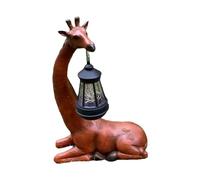Statues d'animaux de jardin solaires | Figurines sculptées de girafe - Décorations d'extérieur - Décoration de jardin lumineuse en résine - Ornement pour une utilisation en extérieur