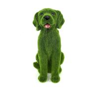 Statues d'animaux dodues et duveteuses, sculptures décoratives pour jardin extérieur, figurines de chiens et de chats en résine imitation mousse, style européen, faites à la main, pour les jardin