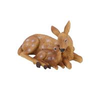 Statues D'animaux Mignons Figurines de Biche et de Faon Mini Figurines D'animaux Statues en Résine de Cerf Sculpture de Cerf pour Patio Cour et Maison