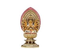 Statues de Bouddha pour la décoration de la Maison, culte de la Maison, Assis, Statue de Bouddha Guanyin à Mains, Ornements de Salon avec rétro-éclairage, Objets de Collection Figurines