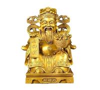 Statues de Bouddha pour la décoration de la Maison en Laiton, Dieu de la Richesse, Lingot en métal, Sculpture de la Maison, Artisanat Feng Shui, décoration de Bureau, Objets de Collection Figurines