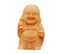 Statues de Bouddha riant, décoration Chinoise, Figurines de prospérité, attirent la Richesse la Chance, Artisanat, Ornements en Bois, Cadeaux