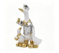 Statues de canard de style campagnard Décoration d'intérieur Style | Adorables figurines en résine, charme de campagne, accent sur le thème de la ferme, pour une présentation polyvalente sur une