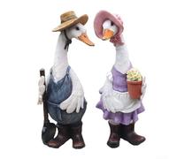 Statues de canard exquises fabriquées à la main - Ornements d'extérieur uniques pour embellir votre jardin (boîte de fleurs de canard)