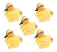 Statues de Canards flottants du Jardin - 5pcs des canetons Jaunes réalistes pour Les caractéristiques de l'eau du lac - Figurines animales pour la Cour extérieure ou décoration de Fontaine,