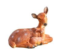 Statues de cerf, statues de cerf pour la cour et le jardin,Figurine de cerf de biche mignonne et de faon | Art du modèle animal, décorations de pelouse, ornements de nouveauté à haute simulation pour