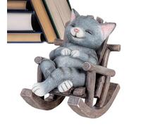 Statues de chat Décor maison - Élégant sculpture figurine, œuvres d'art en résine créative, affichage minimaliste, accent décoratif moderne | Solution portable extra grande pour les étagères tables Bu