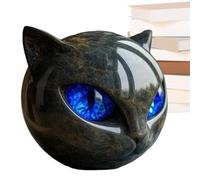 Statues de chat pour décoration d'intérieur | Mémorial de chat noir, objets de collection pour bureau, lieu de travail, tableau de bord, salle de bain, jardin, Halloween, Noël, pendaison de