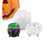 Statues de chaudron d'Halloween - moule en silicone de chaudron sorcier, outil de fusion de résine décorative | Fournitures d'artisanat de moule réutilisables à libération facile, Stamp