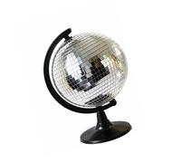 Statues de Globe boule Disco en argent, Sculpture de-Argent S