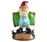 Statues de gnomes sexy, 15 cm, nains de jardin amusants en résine, couleur unie, dites bonjour à mon petit ami, nains coquins réutilisables, pour les amoureux des nains, pelouse, porche, vert, dites b