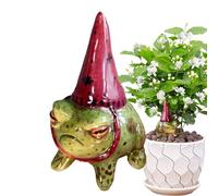 Statues de grenouille pour jardin, chapeau de sorcière, petite grenouille en résine | Sculpture d'art de cour extérieure, peinte à la main pour jardin miniature, paysage, balcon