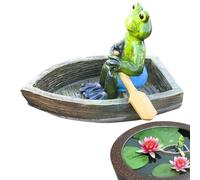 Statues de Jardin | Décorations d'animaux flottantes | Décorations de Jardin | Résine de Haute qualité 15x12x10.5 cm Turtle 14.7x11.7x10.2cm Rana Floating for Ponds Piscines Cortili Patio Giardini