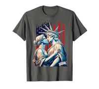 Statues de la liberté et de la Justice embrassant l'art de Protestation LGBTQ T-Shirt