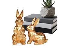 Statues de lapin, ornement de lièvre, figurines de célébration du printemps, présentoir décoratif sur étagère, sculpture de faune à collectionner, décoration de maison de vacances, modèles de bureau m