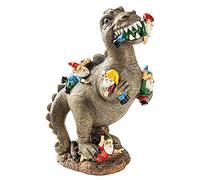 Statues De Massacre De Nain De Jardin Décor Extérieur, Sculptures De Dinosaures Mangeant Des Gnomes Art De Jardin Pour Le Décor De Cour De Patio De Pelouse Extérieure D'intérieur ,9.8* 6.2* 3.9 inch