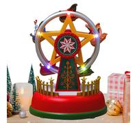 Statues de Noël - Décoration d'intérieur lumineuse, ornement lumineux musical, petites figurines de dessin animé, affichage festif de vacances | Enfants adultes salon bureau table étagère, cheminée