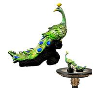 Statues de paon, jouet miniature, statue décorative de paon | Statues de paon en résine durable | Jouets miniatures exquis faits à la main Figurines miniatures vivantes pour la décoration intérieure
