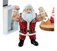 Statues de Père Noël en Résine | Décoration de Maison Humour Muscle Amusante en Résine - Décoration de Noël - pour Thanksgiving, Anniversaire, Fête, Bureau, Maison, Chambre, Voiture, Bureau, S