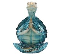 Statues de tortue méditatrice, 16 cm / 6,3 pouces de résine de résine Figurine de tortue de mer, méditation Turtle Sea Garden Ornement décoratif pour décoration de maison de pelouse (style 1)