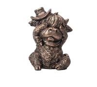 Statues De Vaches des Highlands Créatives en Résine Sculpture Figurine «Ne Rien Voir,Ne Rien Entendre,Ne Rien Dire» Style Rustique Statue De Famille d'animaux for Femmes Et Hommes,Jolie(1)