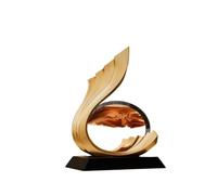 Statues décoratives Vase décoratif élégant en forme de sable à mouvement liquide for cave à vin, bureau, salon, meuble TV et décoration d'intérieur - Design contemporain de luxe Objets de décoration(A