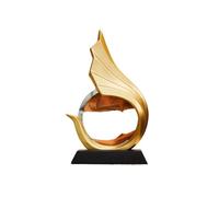 Statues décoratives Vase décoratif élégant en forme de sable à mouvement liquide for cave à vin, bureau, salon, meuble TV et décoration d'intérieur - Design contemporain de luxe Objets de décoration(A