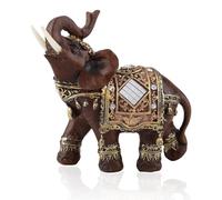 Statues d'éléphant de Feng Shui, Bonne Chance Feng Shui éléphant Statue, Figurines d'éléphant en résine, Statue Elephant Chanceux Elephant Decoration Figurine Cadeau Décoration de La Maison, 14x14cm