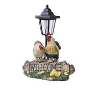 Statues D'extérieur À Lumière Solaire Lanterne Lapin/poulet/cochon/oiseau Sculpture Jardin Étanche En Résine Adaptée Aux Animaux Compagnie Avec Lampadaire Solaire Figurine For Allée,Pelouse(LD-034)