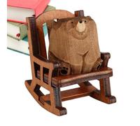 Statues D'ours Décor Home - Ornement De La Faune En Bois Rustique, Petite Sculpture Décorative Figurine | Décor D'art Animal Sculpté À La Main, Pièce D'accentuation De Style Cabine, Salon De La Mantel