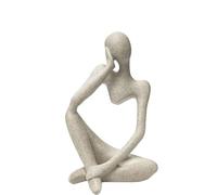 Statues et Sculptures, la Sculpture Abstraite du penseur en résine pour la décoration Moderne du Bureau à Domicile, Sculptures abstraites. (Or, Concentration)