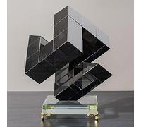 Statues géométriques en cristal - Décoration d'intérieur moderne pour salon, bureau, table, centre de table et présentoirs d'étagère