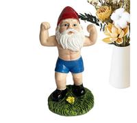 Statues gnomes de jardin d'entraînement | Statue de Dwarf de jardin drôle | Décorations de gnomes d'haltères et d'haltères | Ornements nains en résine pour jardins, cours, pelouses, chambres à coucher