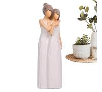 Statues Mère et fille, Statue mère et fille, Ornements Cuddly Mother Daughter, exprime des relations amoureuses entre mère et fille